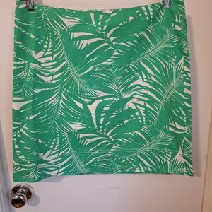 Talbots Leaf Print Skirt. Size 12
